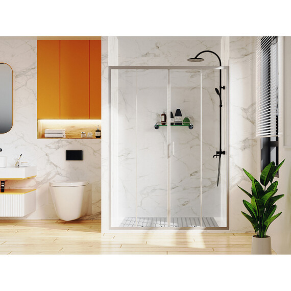 Душевая дверь Azario Tokyo 170 см AZ-362K2-170-MGR-CL, графит матовый/прозрачное - фото 7