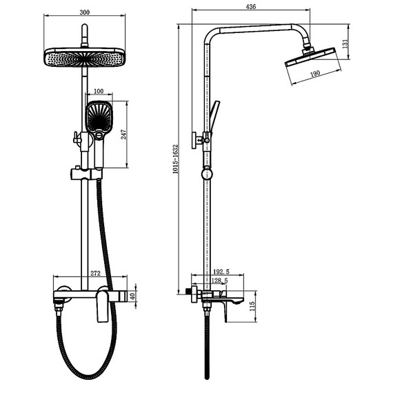Душевая стойка Azario Arida AZ-K2354MG, золото матовое - фото 6