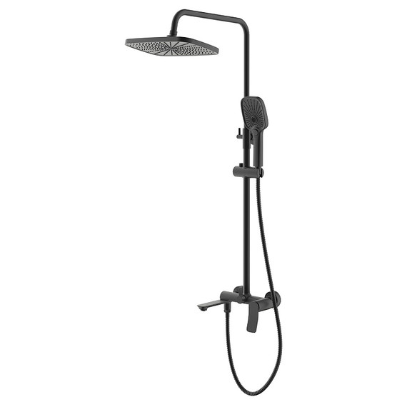 Душевая стойка Azario Escaro AZ-K2374B, чёрный матовый - фото 