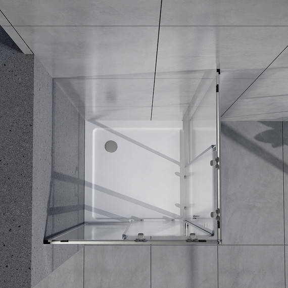 Душевое ограждение Azario VIENNA 100х100 см AZ-R36-100-CH-CL, хром/прозрачное - фото 2