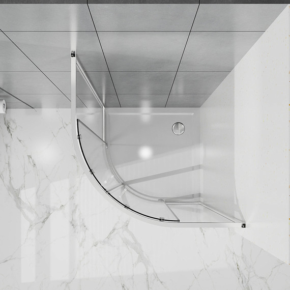 Душевое ограждение Azario SHANGHAI 80x80 см AZ-S43-80-BGL-CL, золото брашированное/прозрачное - фото 2