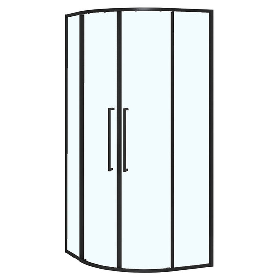 Душевое ограждение Azario SHANGHAI 80x80 см AZ-S43-80-MB-CL, чёрный матовый/прозрачное - фото 