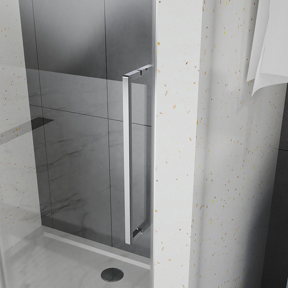 Душевая дверь Azario SHANGHAI 130 см AZ-Y43-130-MB-CL, чёрный матовый/прозрачное - фото 5