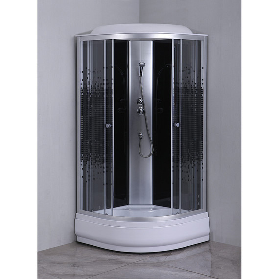 Душевая кабина Loranto 90х90 см CS-6690-25K 90, хром/узор - фото 2