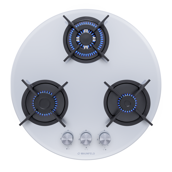 Газовая варочная поверхность Maunfeld EGHG.43.23CW/G (белое стекло) - фото 