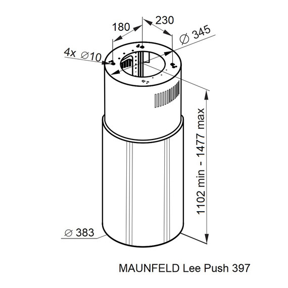 Вытяжка Maunfeld Lee Push 397 чёрный - фото 12
