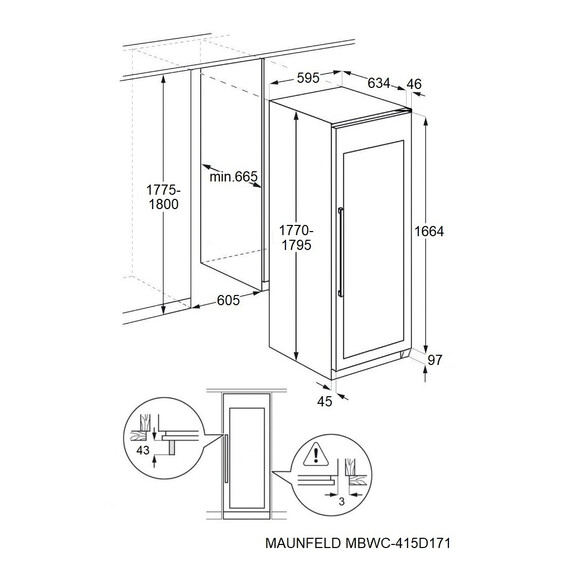 Встраиваемый винный шкаф Maunfeld MBWC-415D171 - фото 9