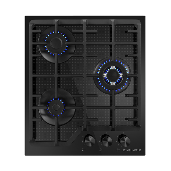 Газовая варочная поверхность Maunfeld EGHG.43.73CB2/G (чёрное стекло) - фото 