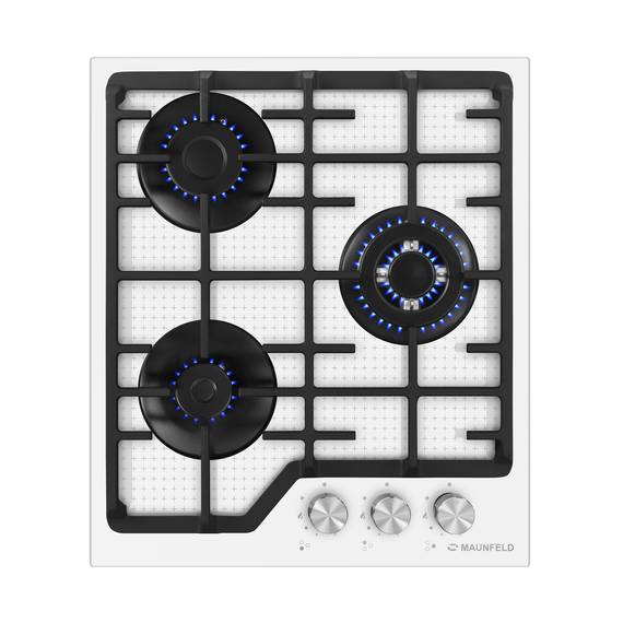 Газовая варочная поверхность Maunfeld EGHG.43.73CW/G (белое стекло) - фото 