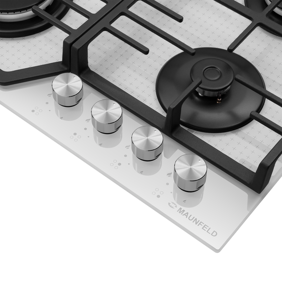 Газовая варочная поверхность Maunfeld EGHG.64.73CW/G (белое стекло) - фото 2
