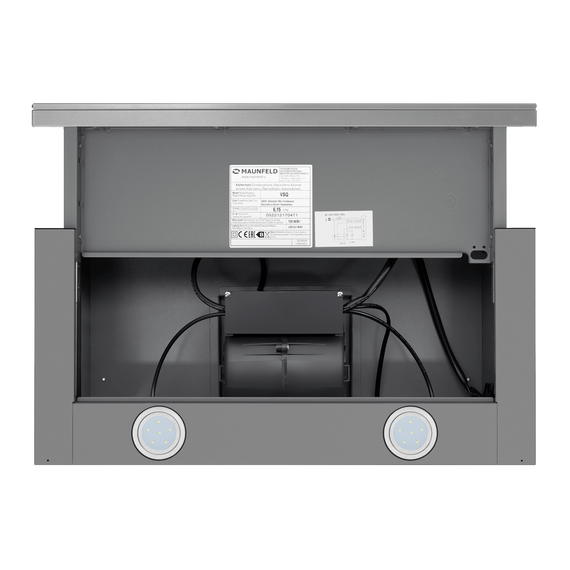 Вытяжка Maunfeld VSQ 60 INOX/GLASS WHITE (белое стекло) - фото 6