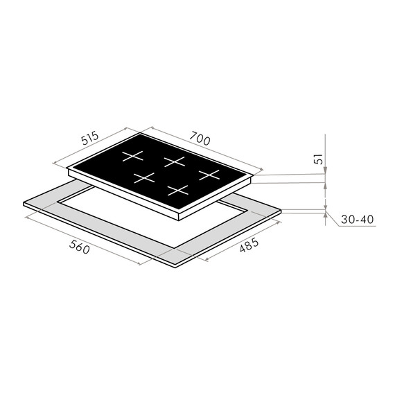 Газовая варочная поверхность Maunfeld EGHE.75.33CB/G - фото 5