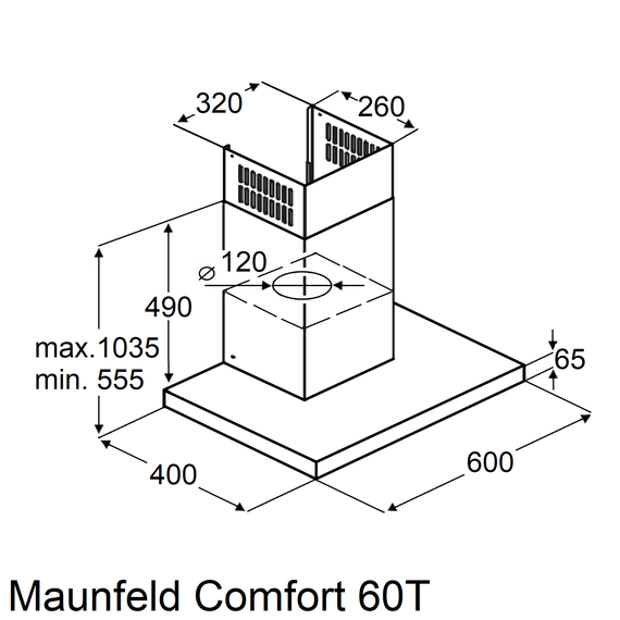 Вытяжка Maunfeld Comfort 60 T black - фото 10