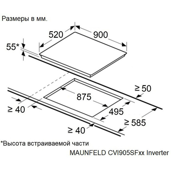 Индукционная варочная поверхность Maunfeld CVI905SFBK Inverter - фото 12