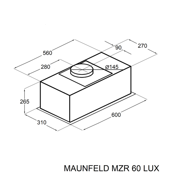 Вытяжка Maunfeld MZR 60 Lux Black (чёрное стекло) - фото 11