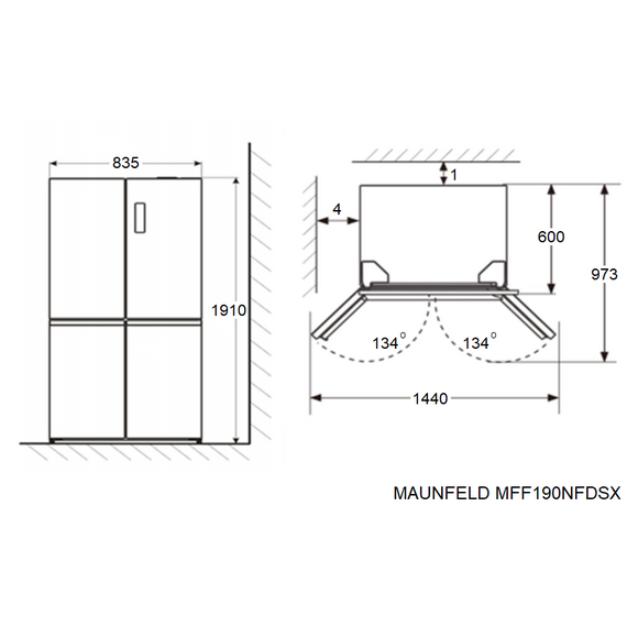 Холодильник Side by Side с инвертором Maunfeld MFF190NFDPW - фото 31