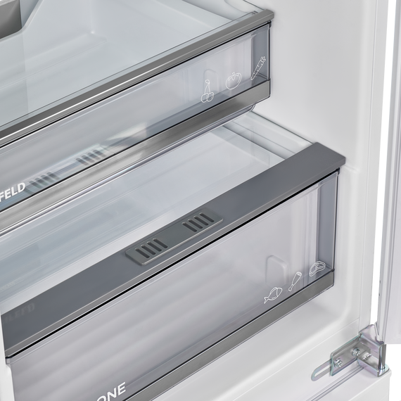 Встраиваемый двухкамерный холодильник Maunfeld MBF17754NFWHGR LUX Inverter - фото 6