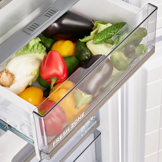 Встраиваемый двухкамерный холодильник Maunfeld MBF17754NFWHGR LUX Inverter - фото 14