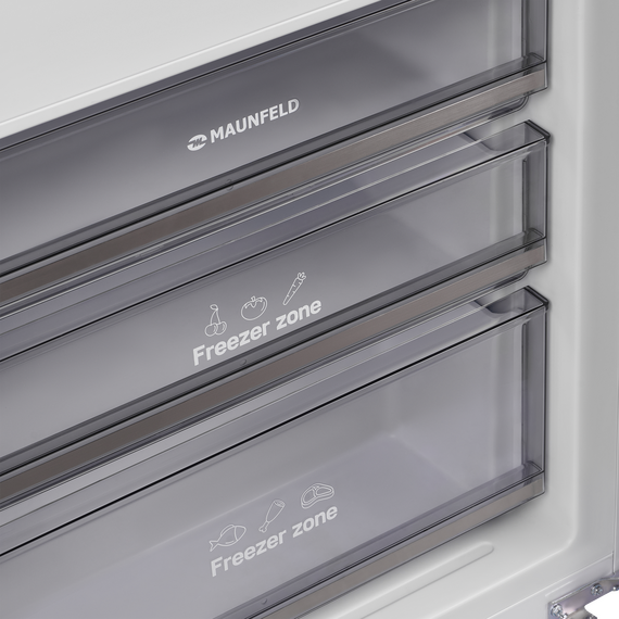 Встраиваемый двухкамерный холодильник Maunfeld MBF19369NFWGR LUX Inverter - фото 14