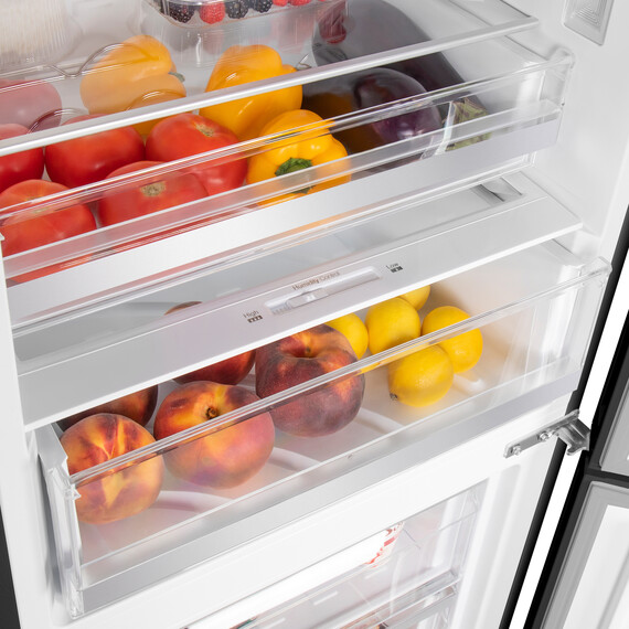 Двухкамерный холодильник Maunfeld MFF200NFB Inverter - фото 3