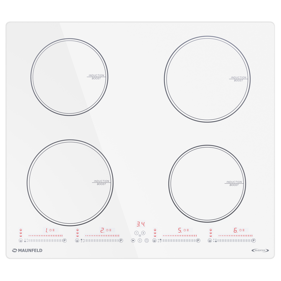 Индукционная варочная поверхность Maunfeld CVI594SWH Inverter - фото 