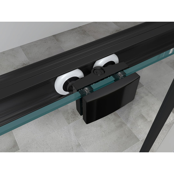 Душевое ограждение Abber Schwarzer Diamant 100х75 см AG30100BH-S75B, чёрный/прозрачное - фото 5