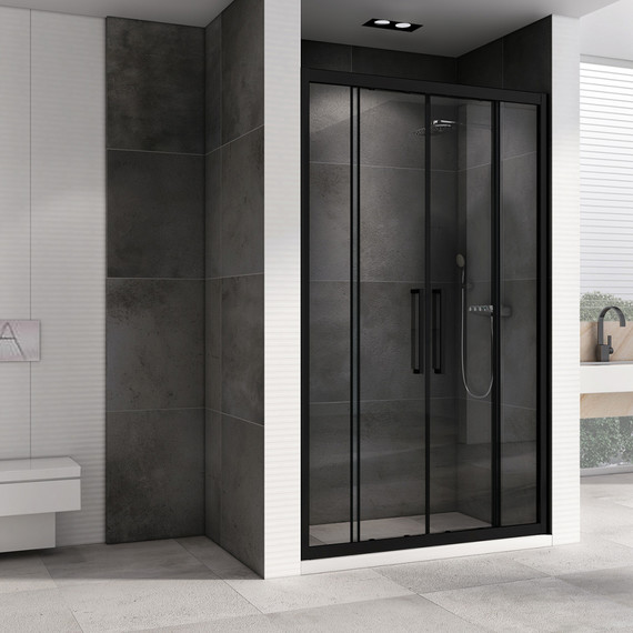 Душевая дверь Abber Schwarzer Diamant 180 см AG33180BH, чёрный/прозрачное - фото 7