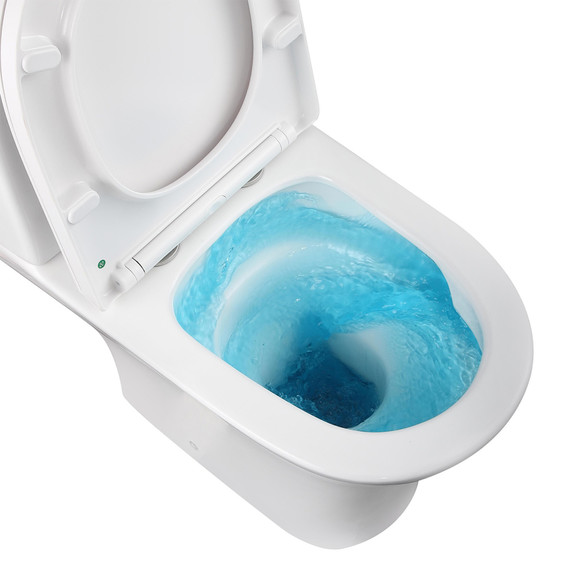 Унитаз-компакт безободковый Azario Mist AZ-45T с быстросъемным сиденьем микролифт (система смыва Торнадо) - фото 8