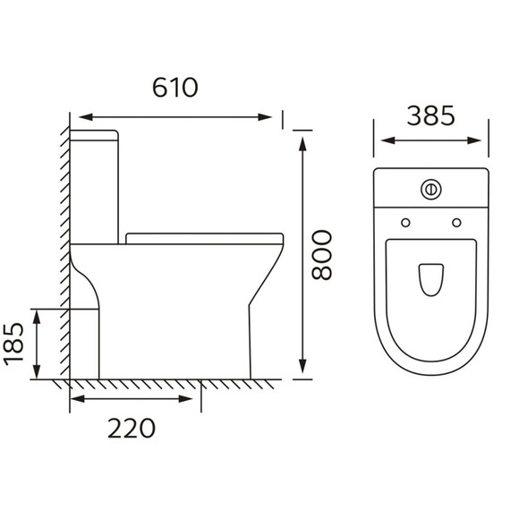 Унитаз-компакт безободковый Azario Mist AZ-45T с быстросъемным сиденьем микролифт (система смыва Торнадо) - фото 16