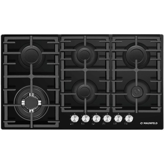 Газовая варочная поверхность Maunfeld EGHG.95.63CB/G (чёрное стекло) - фото 2