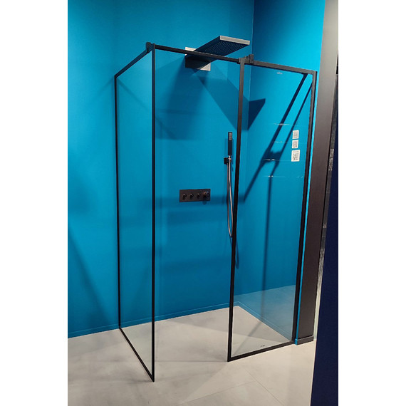 Душевое ограждение Abber Immer Offen 120х80 см AG67128B, чёрный/прозрачное - фото 4