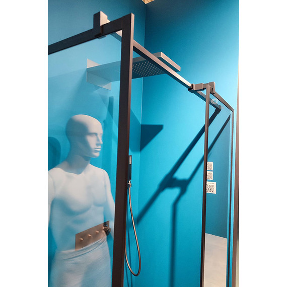 Душевое ограждение Abber Immer Offen 120х80 см AG67128B, чёрный/прозрачное - фото 5