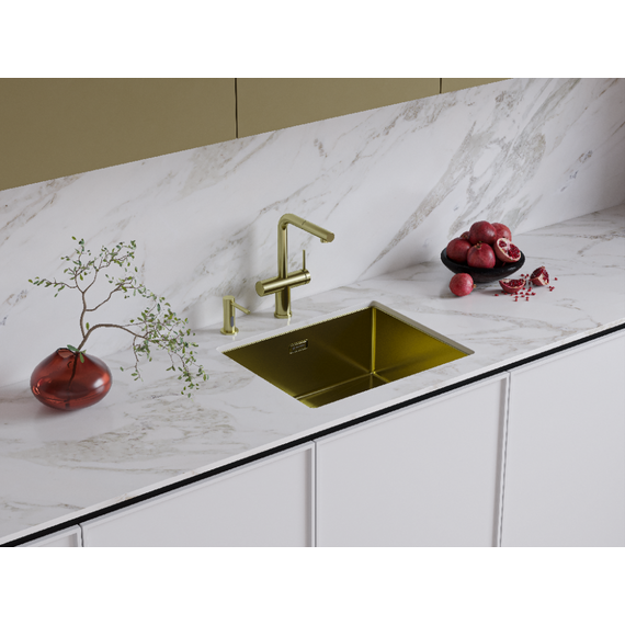 Дозатор для моющего средства сенсорный OM-09 sensor lg 4995100, светлое золото - фото 2