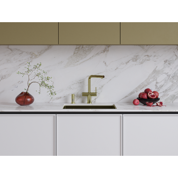 Дозатор для моющего средства сенсорный OM-09 sensor lg 4995100, светлое золото - фото 3