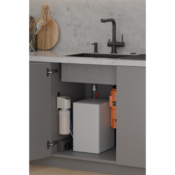 Дозатор для моющего средства сенсорный OM-09 sensor gm 4995106, вороненая сталь - фото 4