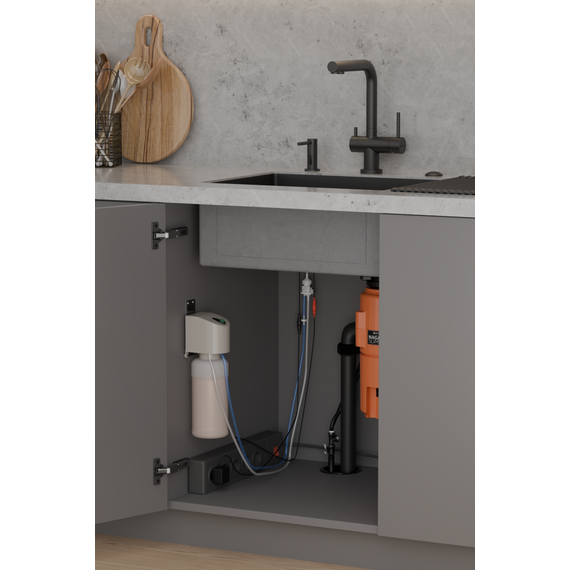 Дозатор для моющего средства сенсорный OM-09 sensor gm 4995106, вороненая сталь - фото 5