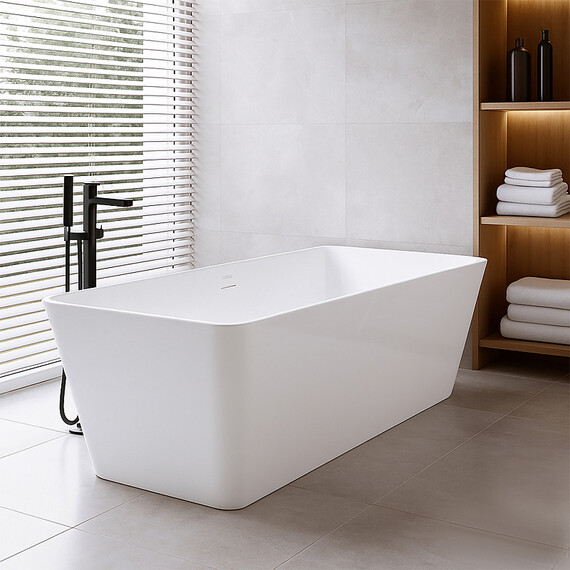 Ванна отдельностоящая Azario MELADO 170x56 см AZ-7001-17W - фото 8