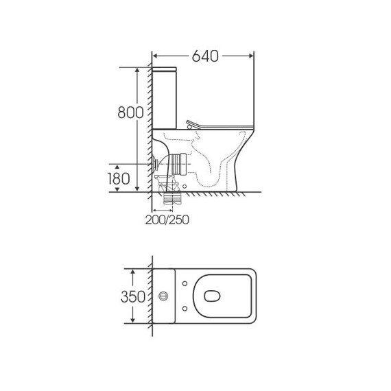 Унитаз-компакт безободковый Grossman Classic GR-4464SQ с тонкой крышкой микролифт (Система смыва торнадо) - фото 9