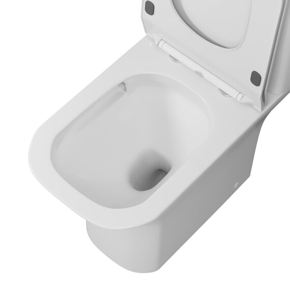 Унитаз-компакт безободковый Grossman Classic GR-4464SQ с тонкой крышкой микролифт (Система смыва торнадо) - фото 3