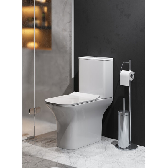 Унитаз-компакт безободковый Grossman Classic GR-4464SQ с тонкой крышкой микролифт (Система смыва торнадо) - фото 8