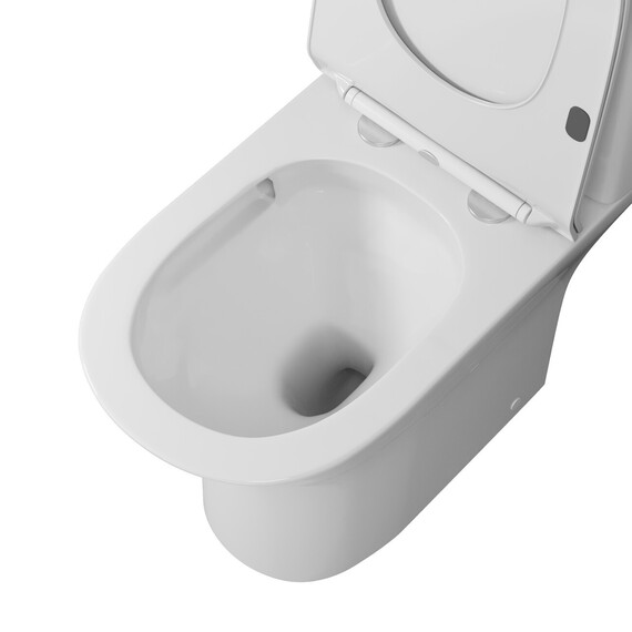 Унитаз-компакт безободковый Grossman Classic GR-4465SQ с тонкой крышкой микролифт (Система смыва торнадо) - фото 3