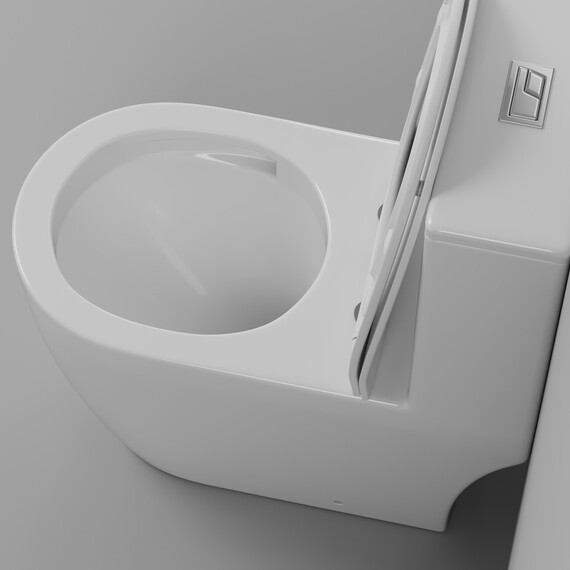 Унитаз-моноблок безободковый Grossman Classic GR-4484SQ с тонкой крышкой микролифт (система смыва Торнадо) - фото 5