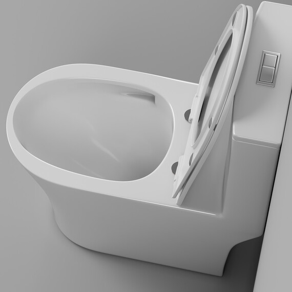 Унитаз-моноблок с ультратонким ободком Grossman Thin Rim GR-5607SQ с тонкой крышкой микролифт (система смыва Торнадо) - фото 11