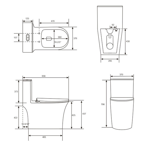 Унитаз-моноблок с ультратонким ободком Grossman Thin Rim GR-5607SQ с тонкой крышкой микролифт (система смыва Торнадо) - фото 13