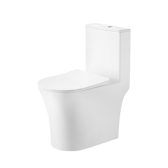 Унитаз-моноблок с ультратонким ободком Grossman Thin Rim GR-5607SQ с тонкой крышкой микролифт (система смыва Торнадо) - фото 3