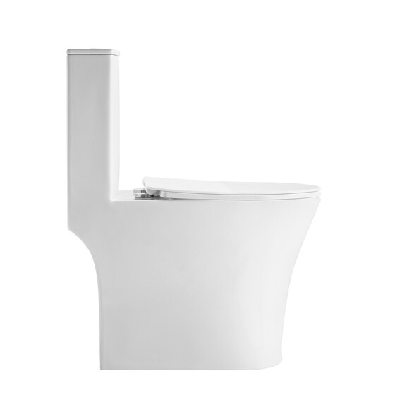 Унитаз-моноблок с ультратонким ободком Grossman Thin Rim GR-5607SQ с тонкой крышкой микролифт (система смыва Торнадо) - фото 4