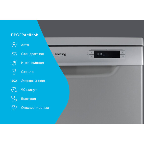 Отдельностоящая посудомоечная машина Korting KDF 60678 S - фото 20