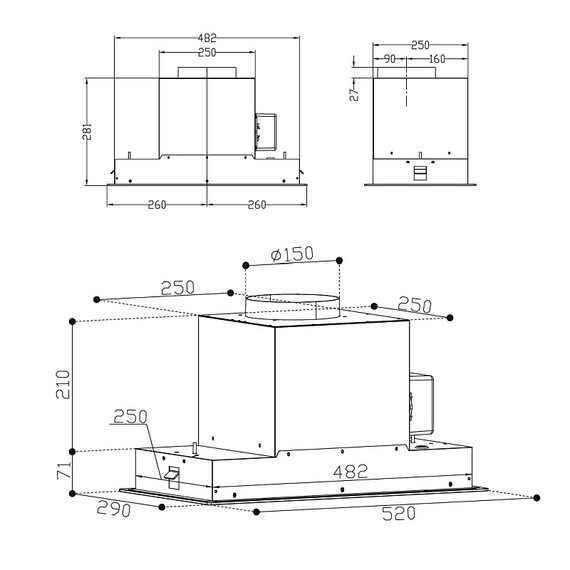 Вытяжка Korting KHI 6099 ICGN (чёрное стекло) - фото 11