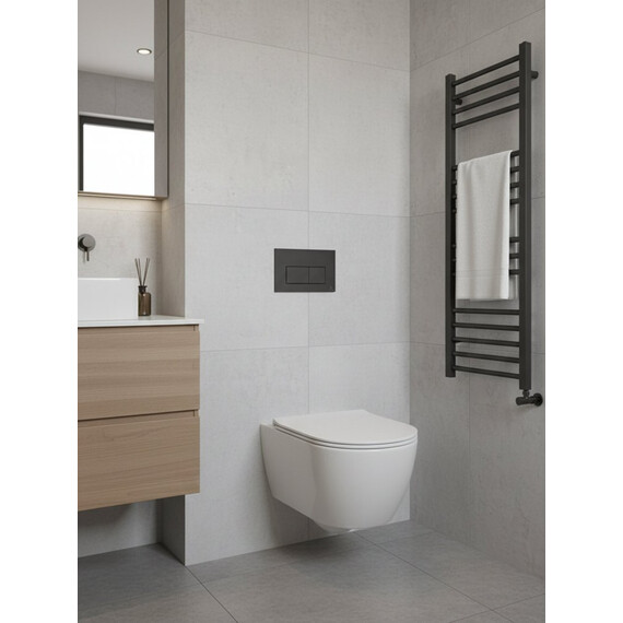 Инсталляция для подвесного унитаза Grocenberg GS3050-KM3070BG с кнопкой смыва графит - фото 9