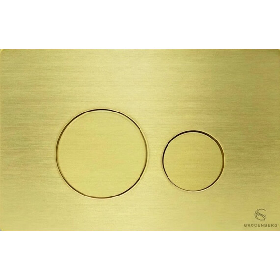 Кнопка смыва GROCENBERG KM3090MG, золото матовое - фото 